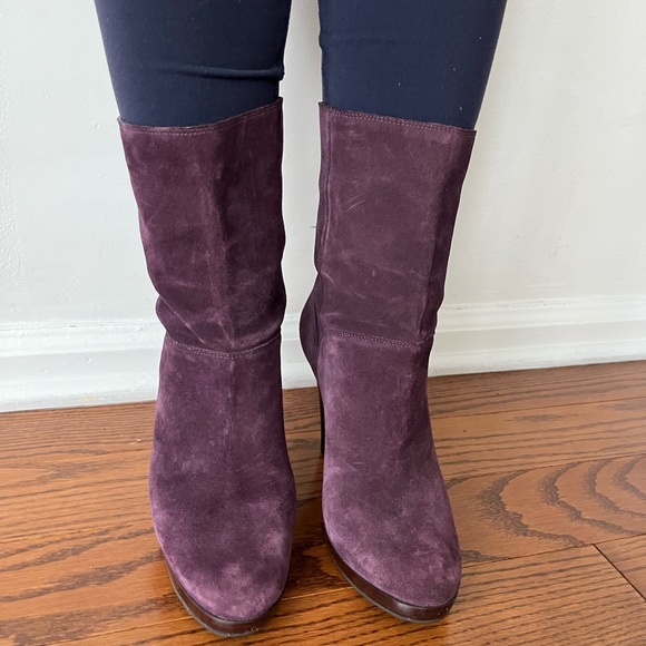 Cole Haan Air Kennedy Purple Suede ankle boots - Picture 3 of 6